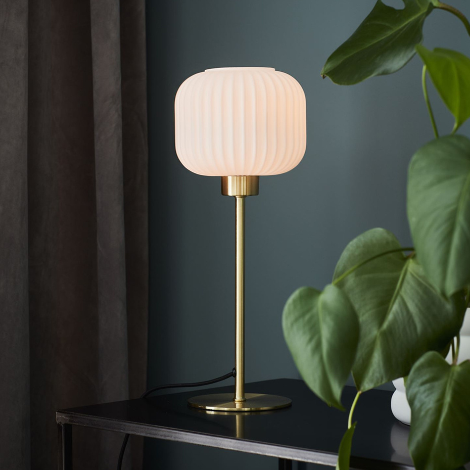 Sober Bordslampa Mässing/Opalglas