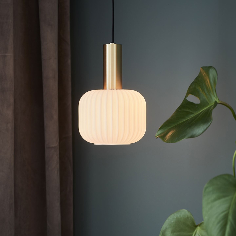 Sober Pendel Mässing/Opalglas