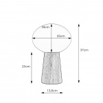 Pater Bordslampa Ek/Opalglas Pater Bordslampa Ek/Opalglas