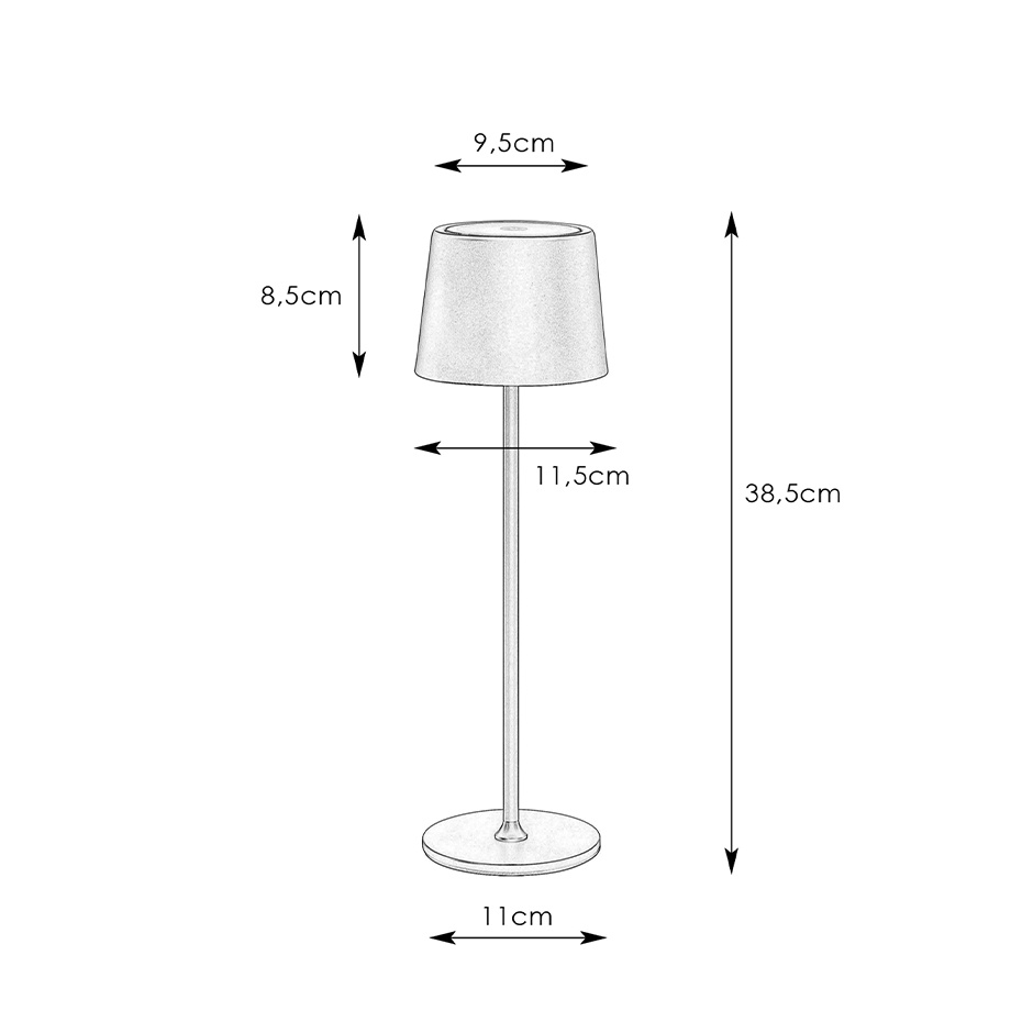 Fiore Portabel Bordslampa Mattsvart