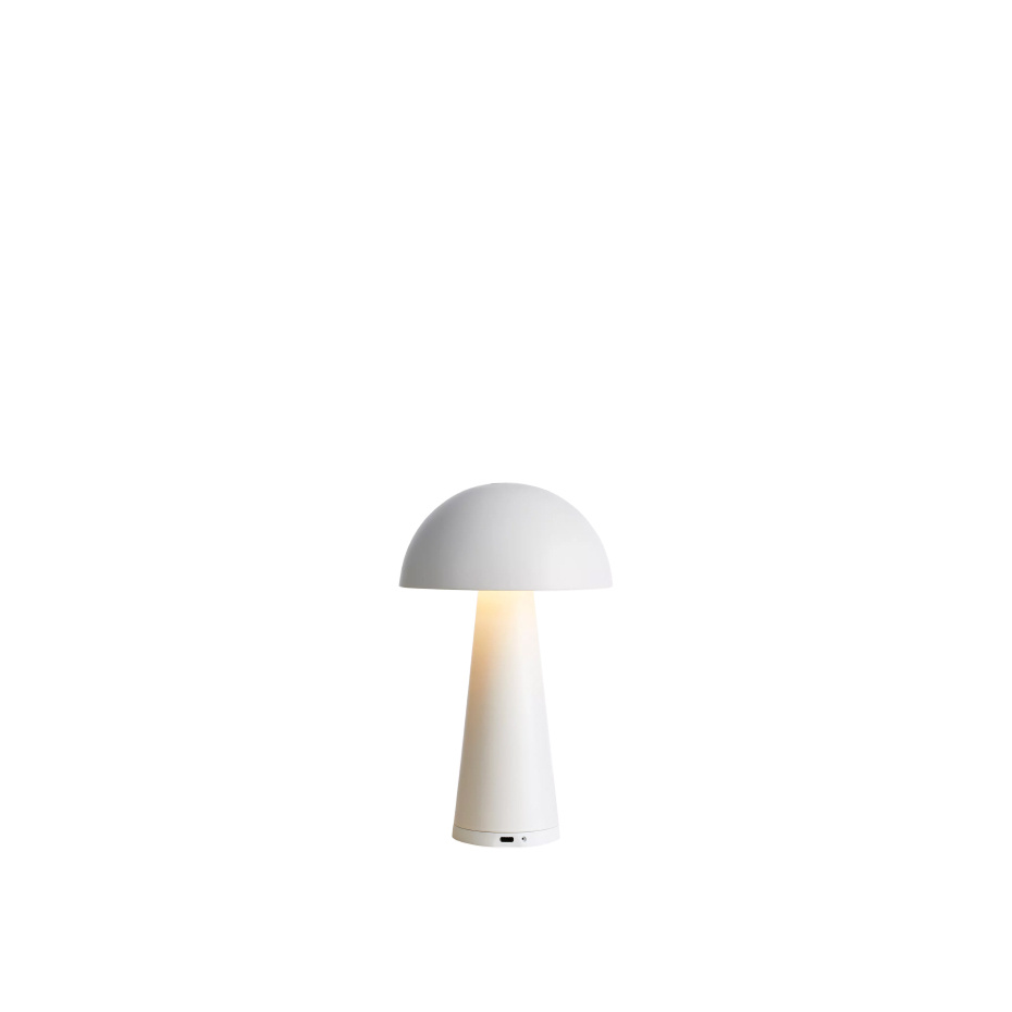 Fungi Portabel Bordslampa Mattvit