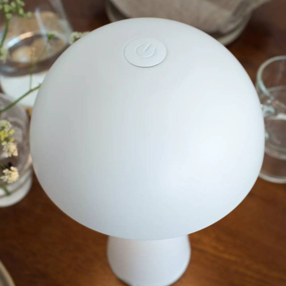 Fungi Portabel Bordslampa Mattvit