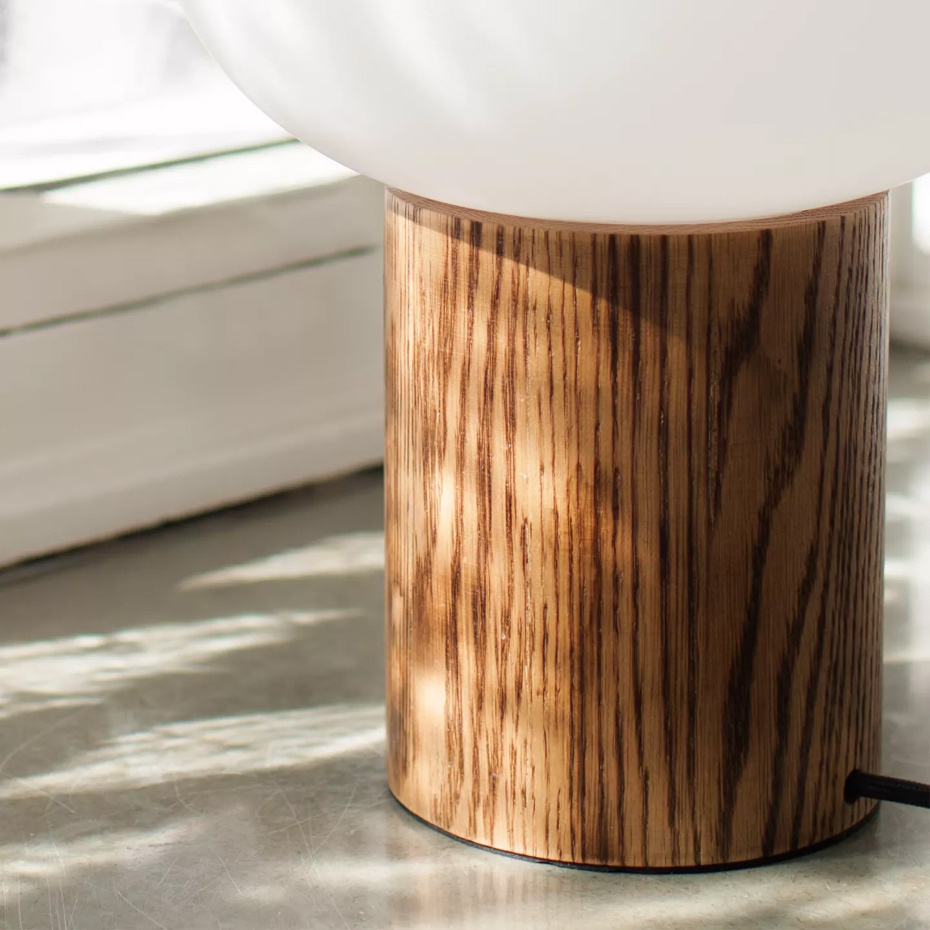 Skene Bordslampa Trä/Opalglas