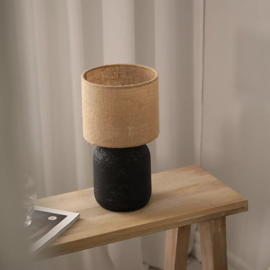 Montagna Bordslampa Liten Svart/Natur