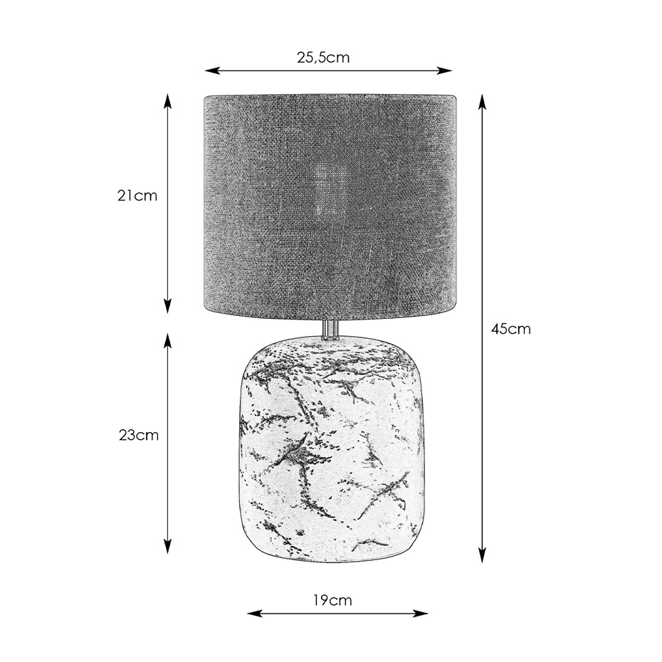 Montagna Bordslampa Stor Svart/Natur