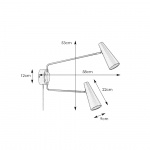 Peak Vägglampa 2 Armad Mattsvart Peak Vägglampa 2 Armad Mattsvart