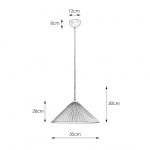Plisado Pendel 50cm Vit Plisado Pendel 50cm Vit