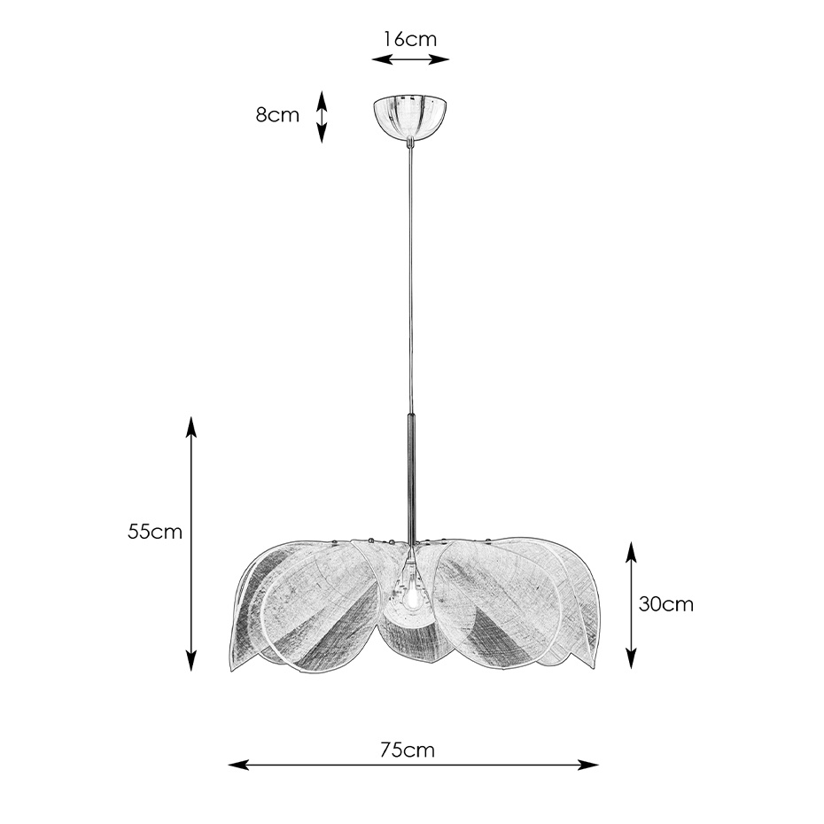 Styrka Pendel 75cm Vit