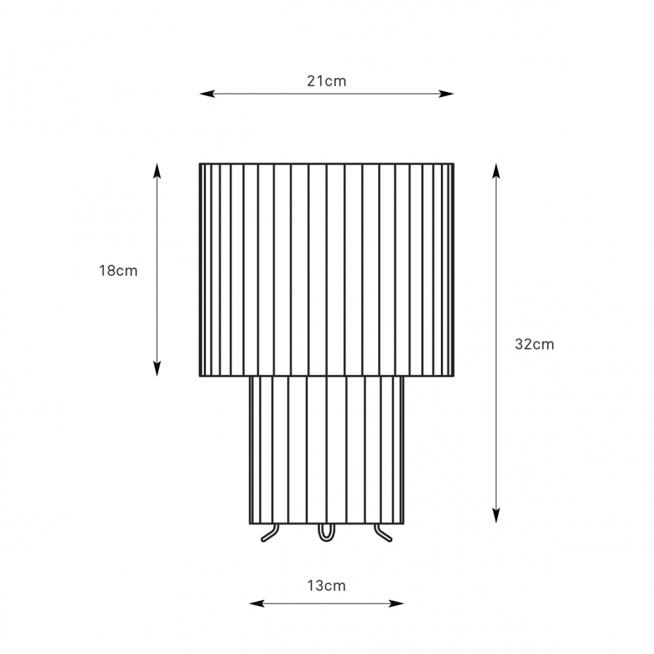 Catis Bordslampa 32cm Grå