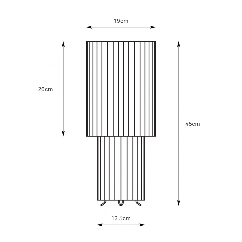 Catis Bordslampa 45cm Grå