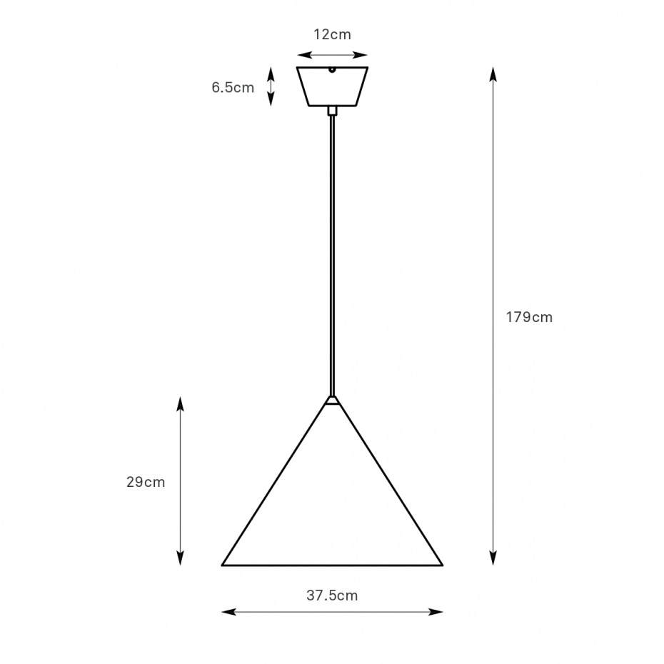 Tip Pendel 38cm Krom