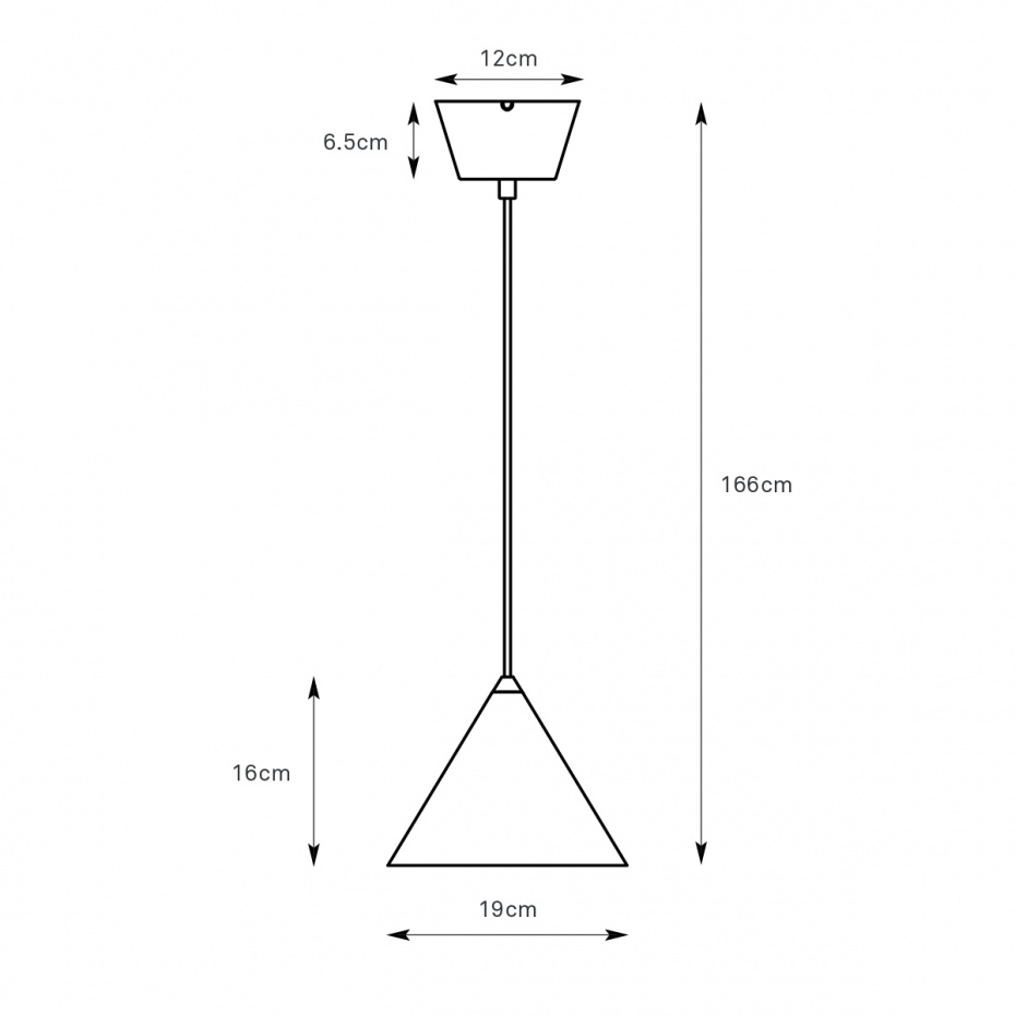 Tip Pendel 20cm Grå
