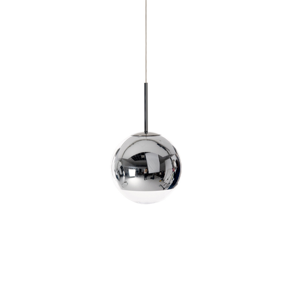 Mirror Ball Small LED Pendel Silver