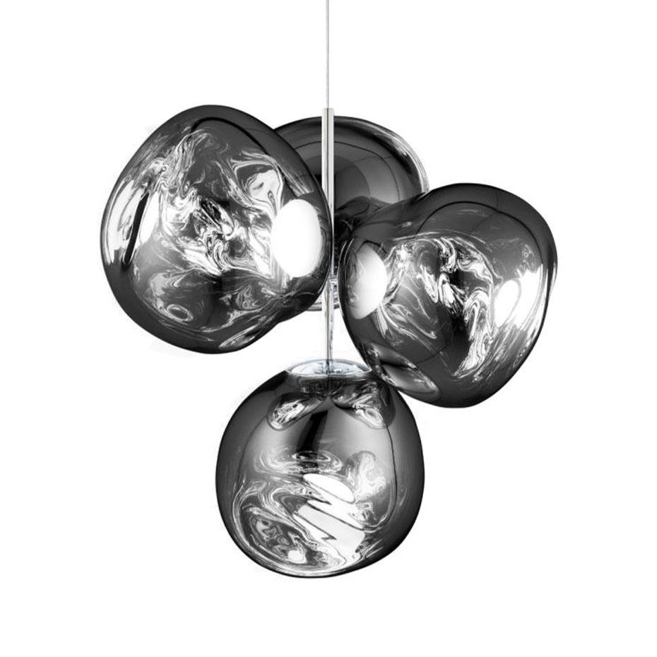 Melt Small LED Ljuskrona Silver