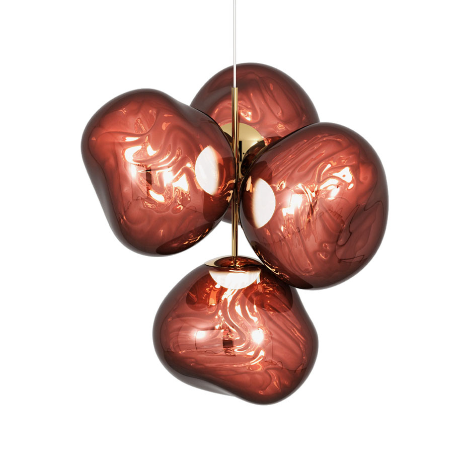 Melt Small LED Ljuskrona Copper