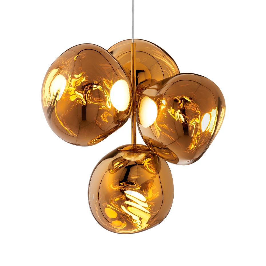 Melt Small LED Ljuskrona Gold