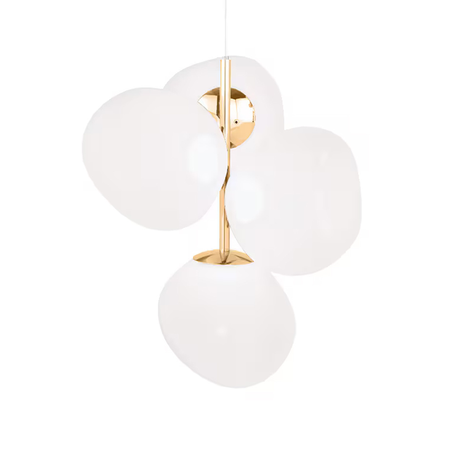 Melt Small LED Ljuskrona Opalescent/Gold