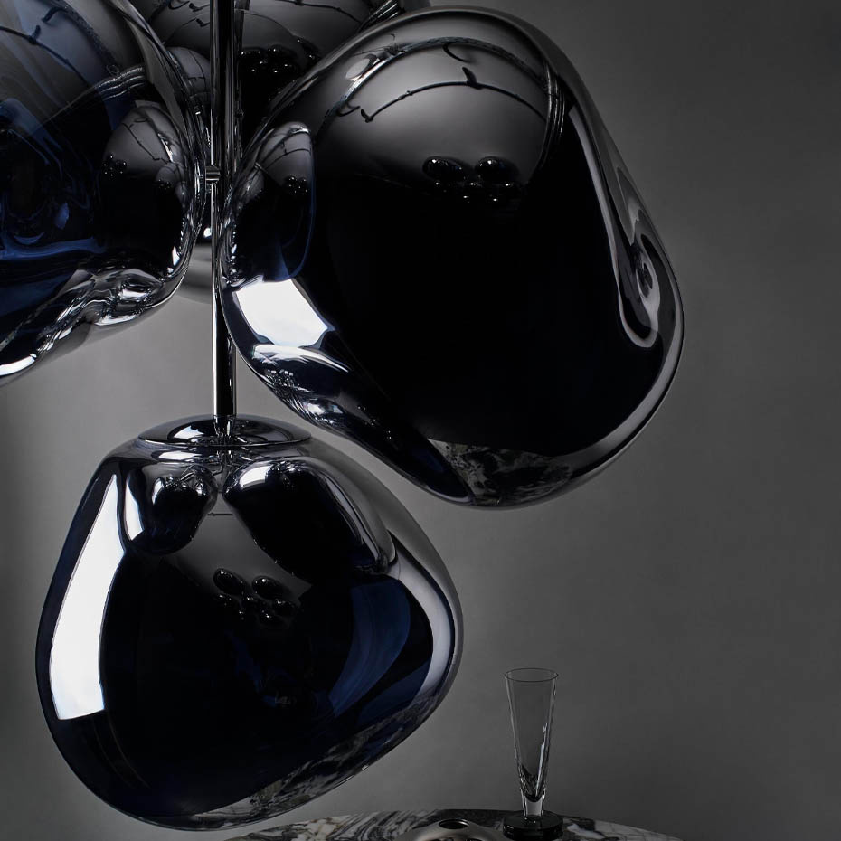 Melt Small LED Ljuskrona Smoke