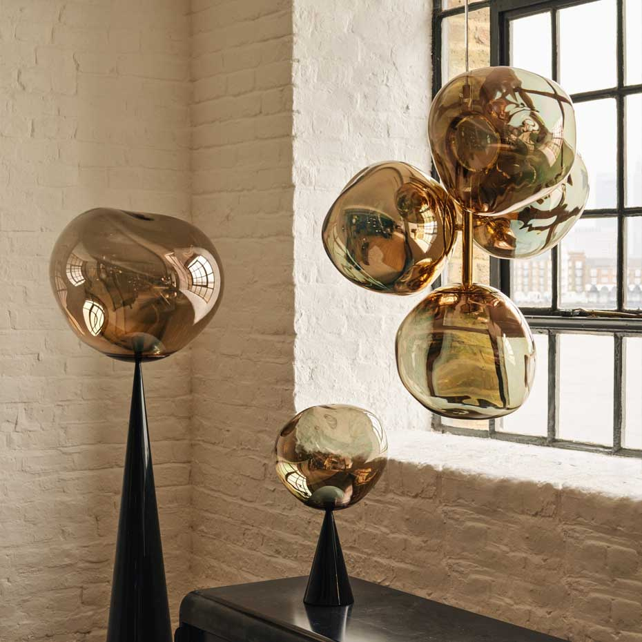 Melt Mini LED Ljuskrona Bronze