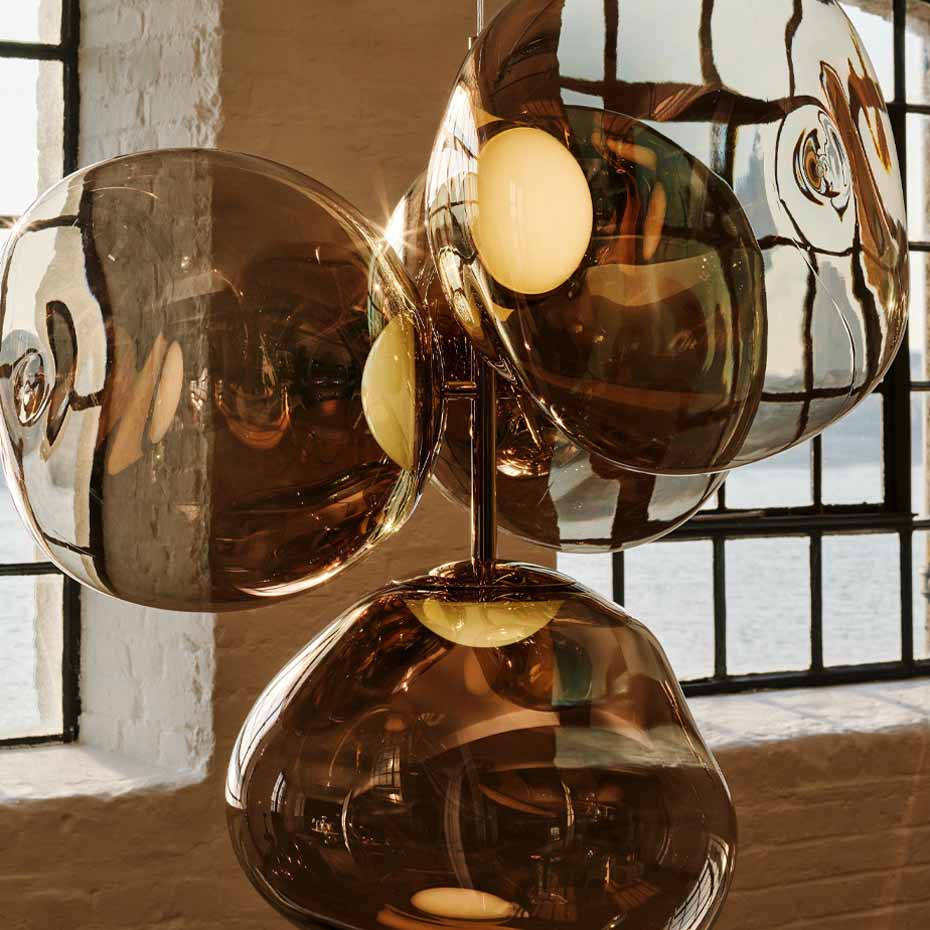 Melt Mini LED Ljuskrona Bronze