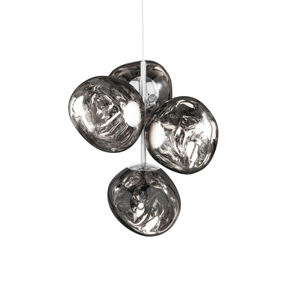 Melt Mini LED Ljuskrona Silver