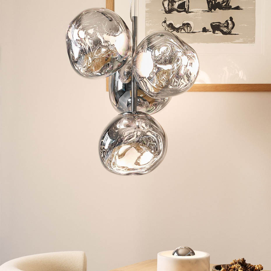 Melt Mini LED Ljuskrona Silver