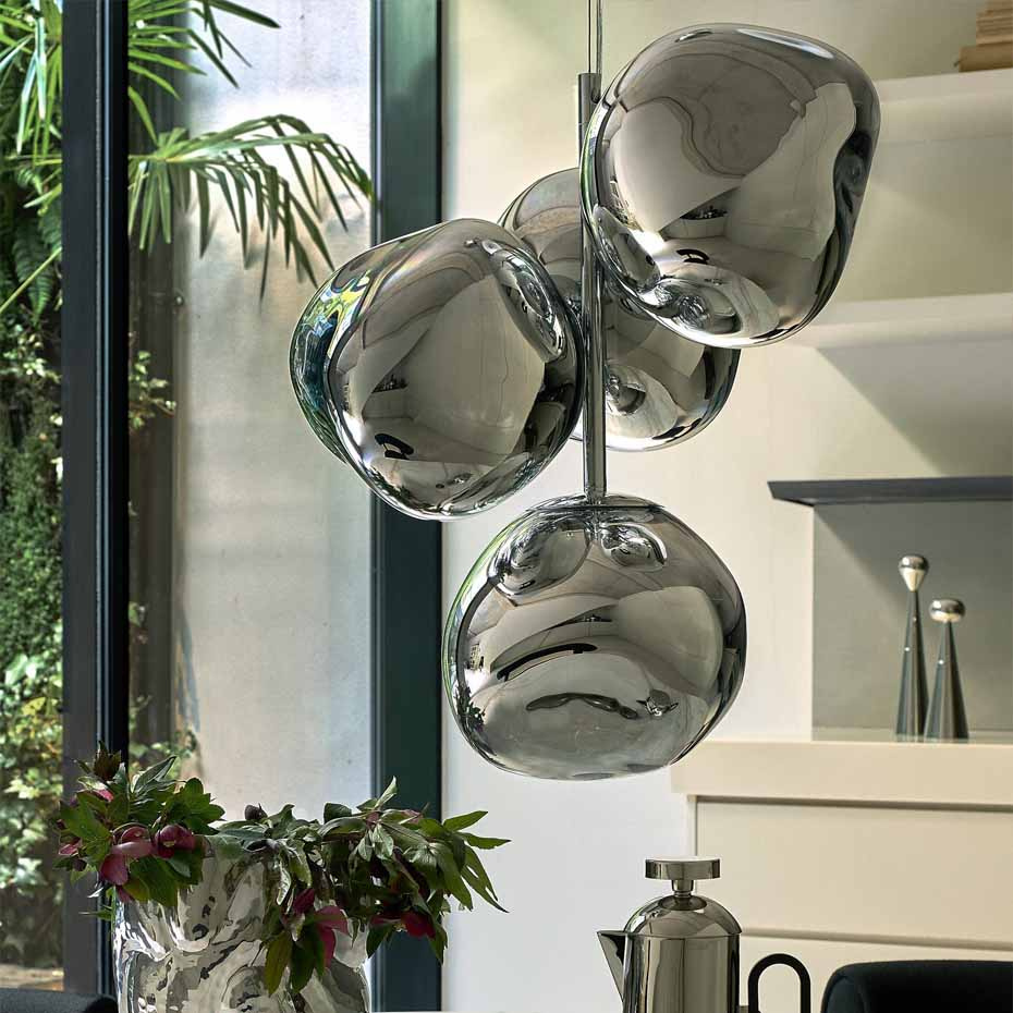 Melt Mini LED Ljuskrona Silver