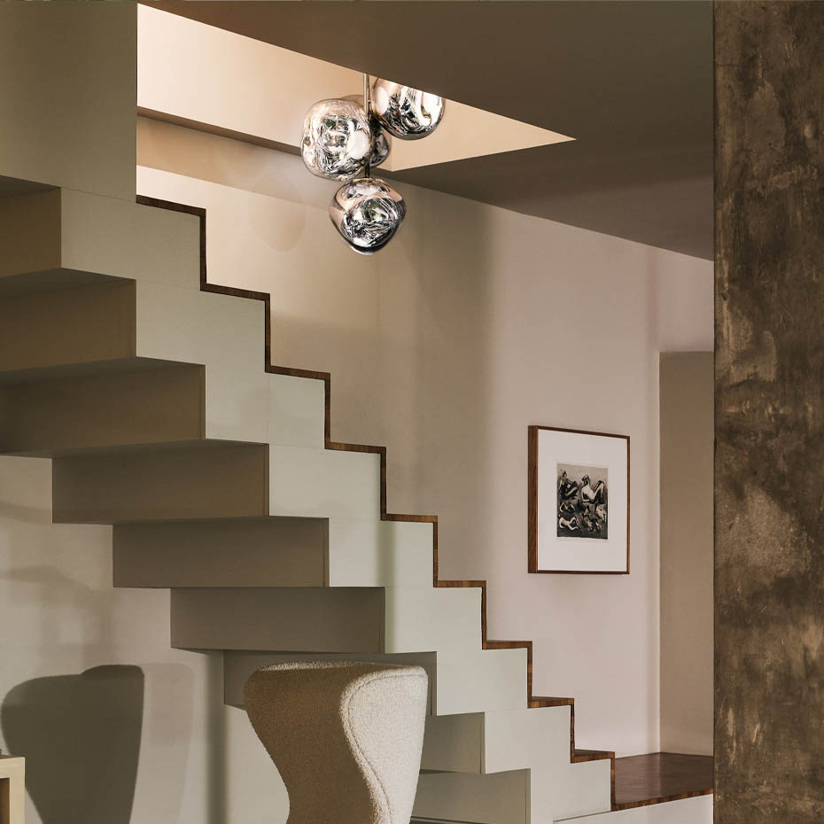 Melt Mini LED Ljuskrona Silver