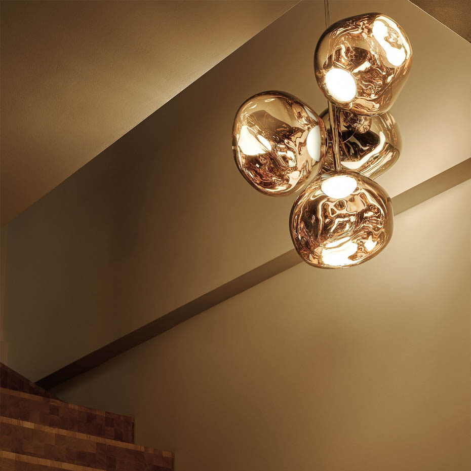 Melt Mini LED Ljuskrona Gold