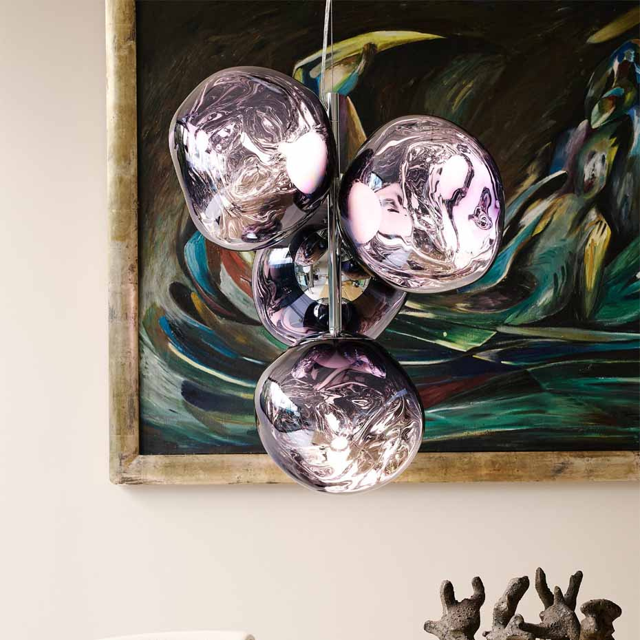 Melt Mini LED Ljuskrona Smoke