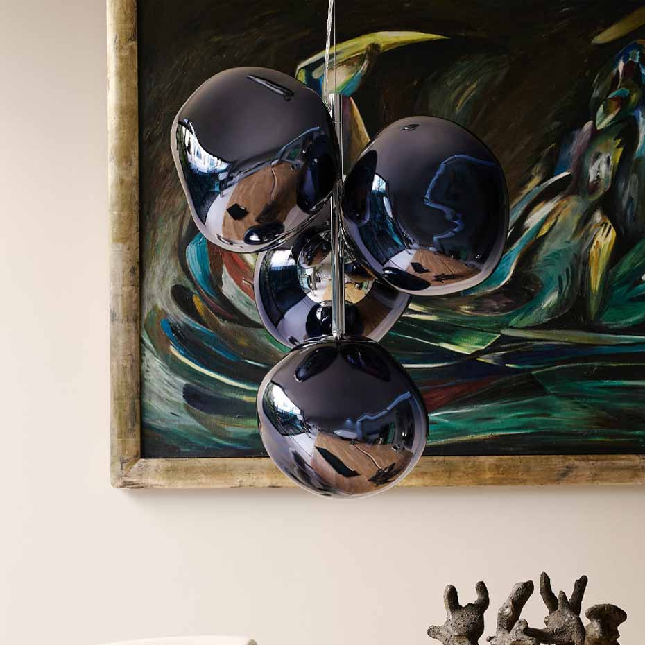 Melt Mini LED Ljuskrona Smoke