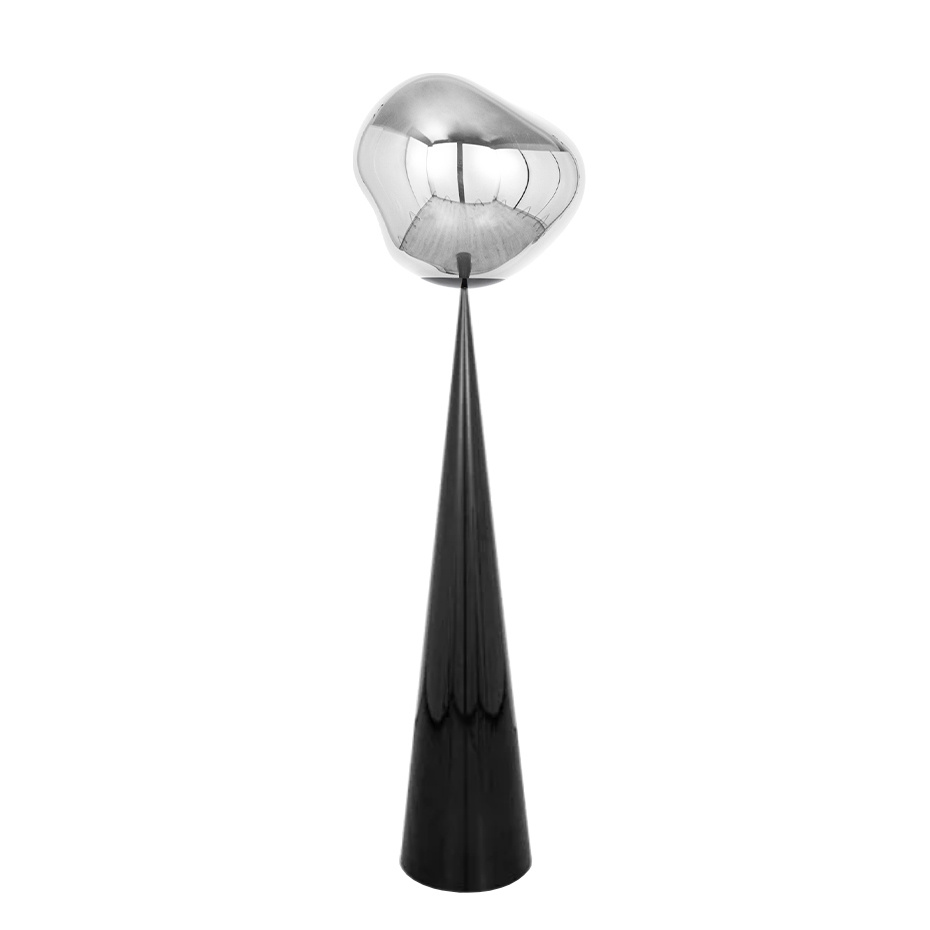 Melt Cone Fat LED Golvlampa Silver