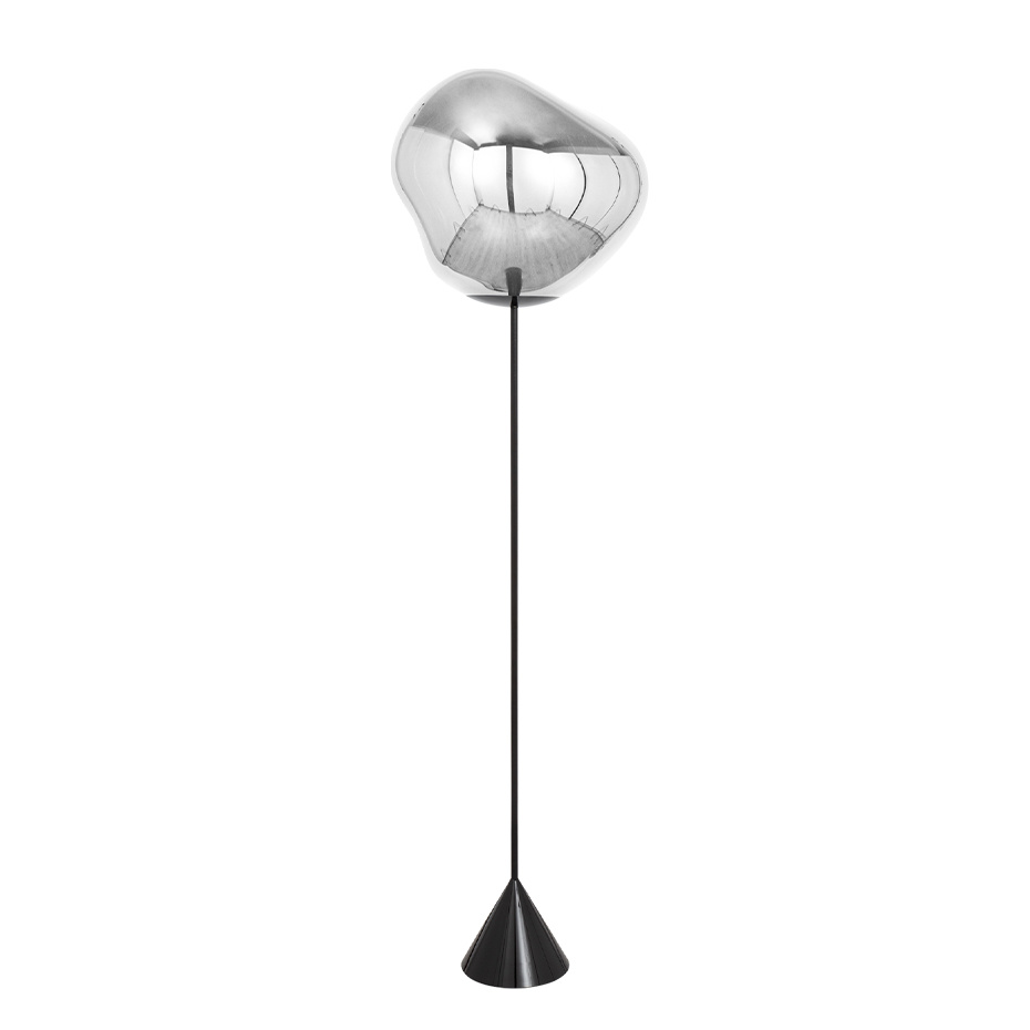 Melt Cone Slim LED Golvlampa Silver