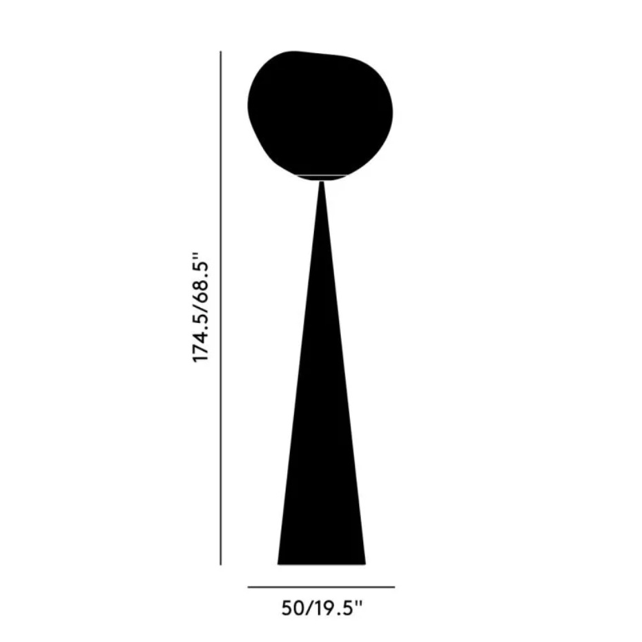 Melt Cone Fat LED Golvlampa Copper