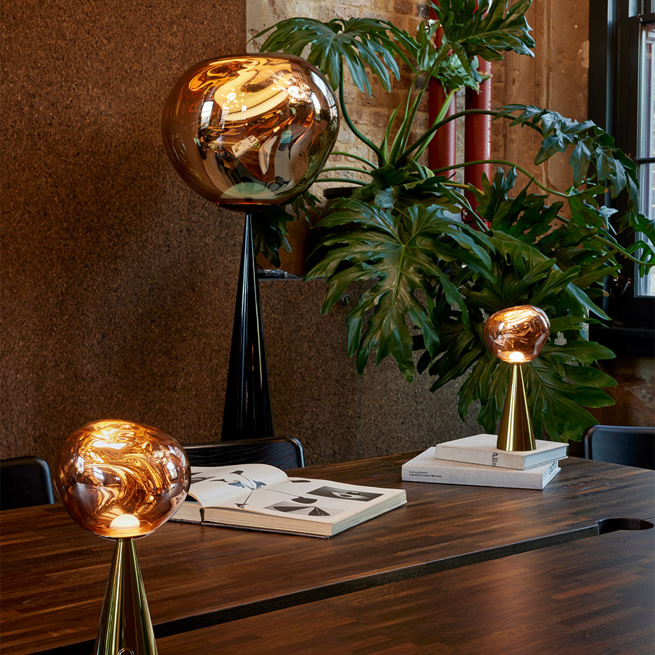 Melt Cone Fat LED Golvlampa Copper