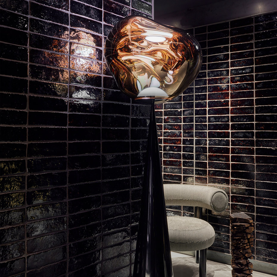 Melt Cone Fat LED Golvlampa Copper