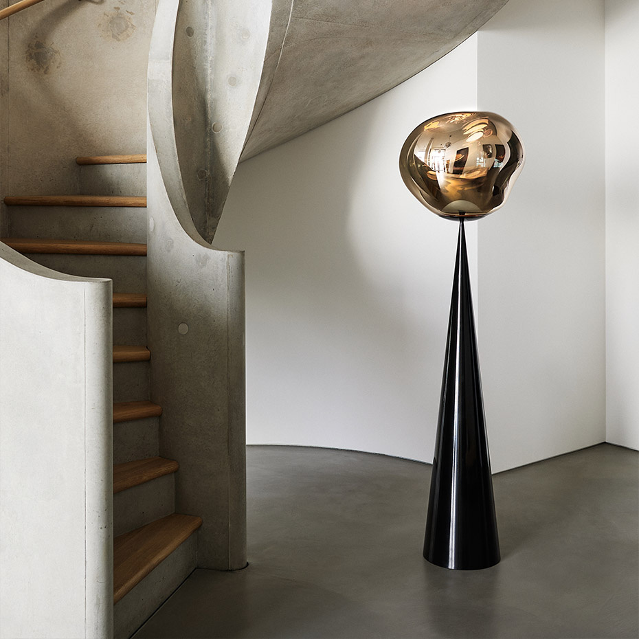 Melt Cone Fat LED Golvlampa Copper