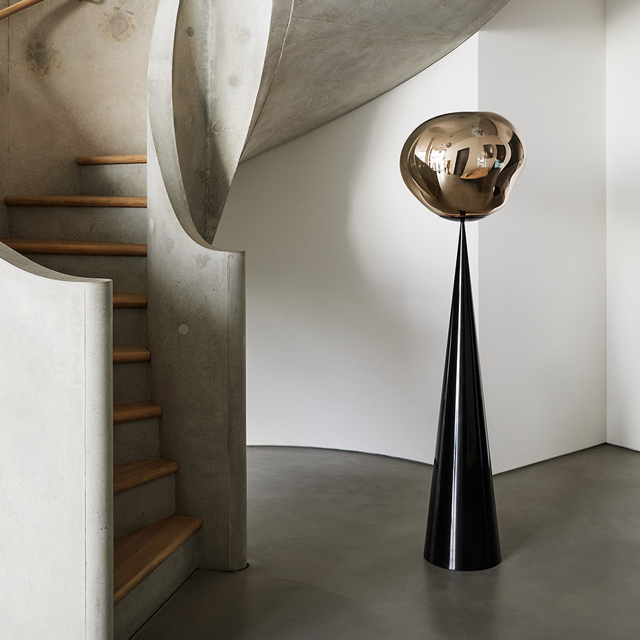 Melt Cone Fat LED Golvlampa Copper