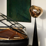 Melt Cone Fat LED Golvlampa Gold Melt Cone Fat LED Golvlampa Gold