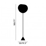 Melt Cone Slim LED Golvlampa Gold Melt Cone Slim LED Golvlampa Gold