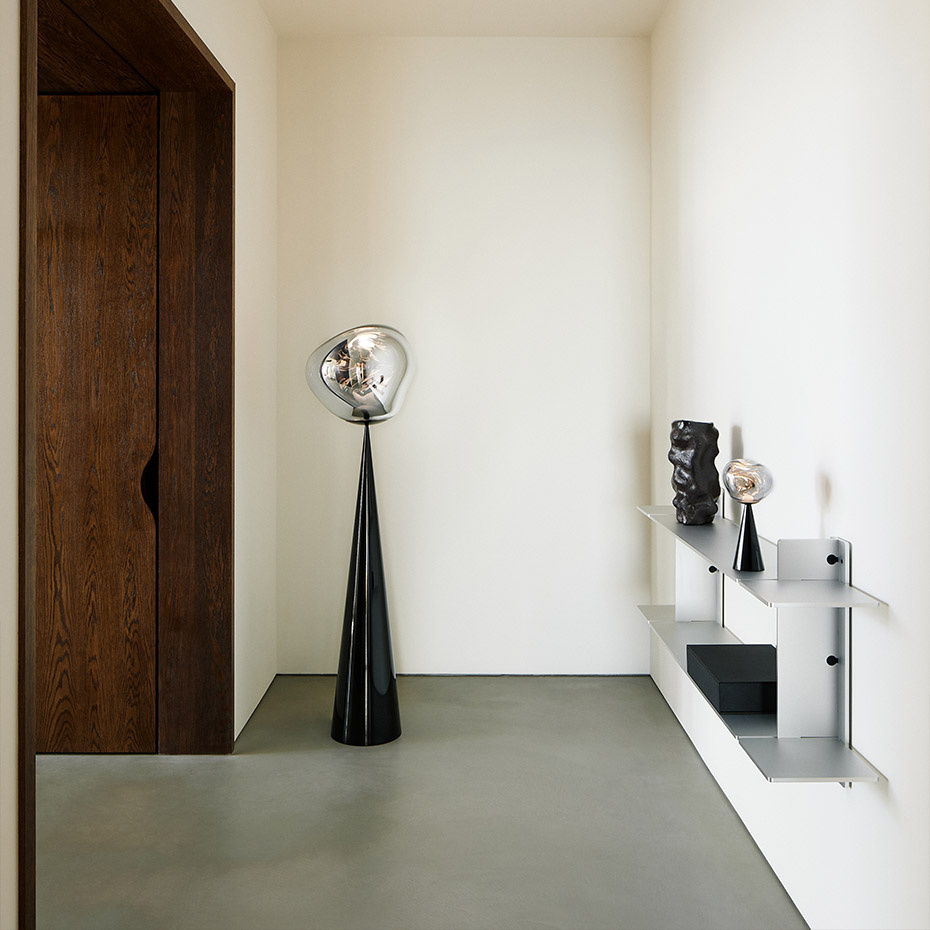 Melt Cone Fat LED Golvlampa Smoke