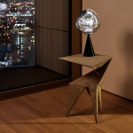 Melt Cone Fat LED Bordslampa Silver Melt Cone Fat LED Bordslampa Silver