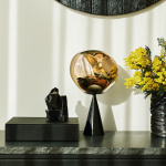 Melt Cone Fat LED Bordslampa Gold Melt Cone Fat LED Bordslampa Gold