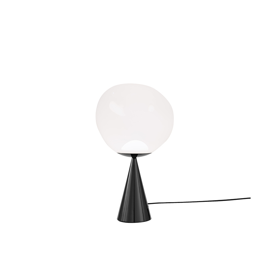 Melt Cone Fat LED Bordslampa Opalescent/Black