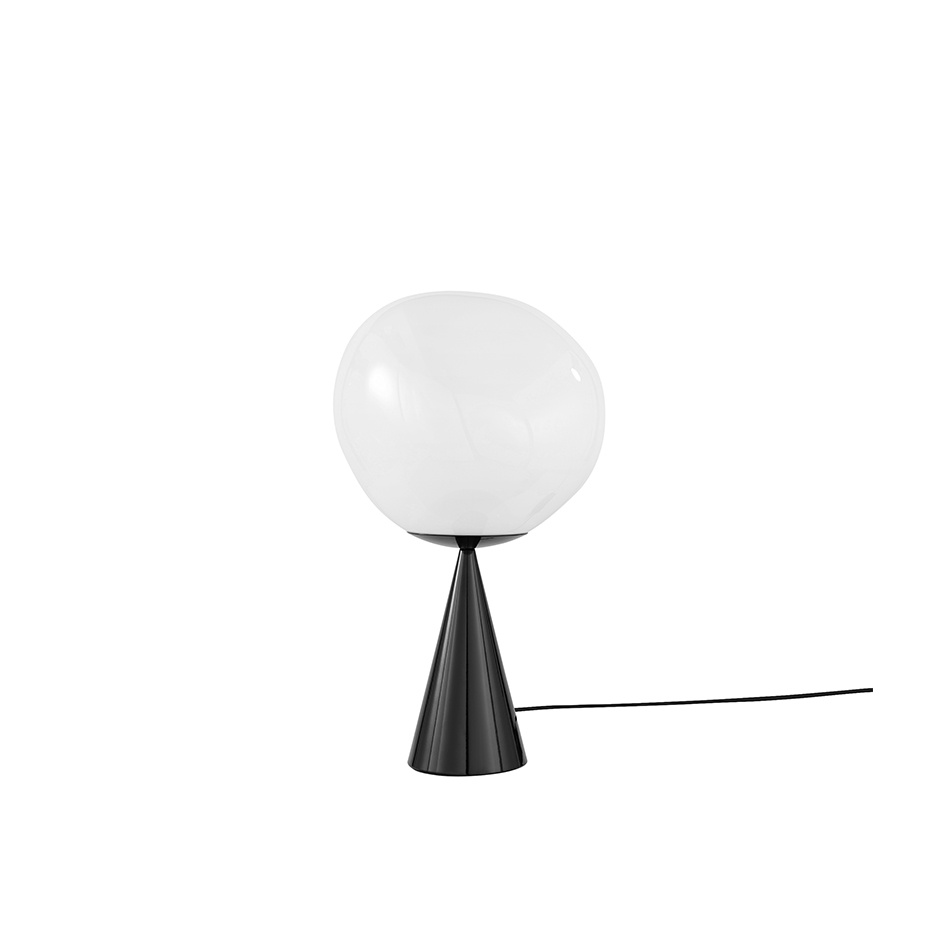 Melt Cone Fat LED Bordslampa Opalescent/Black