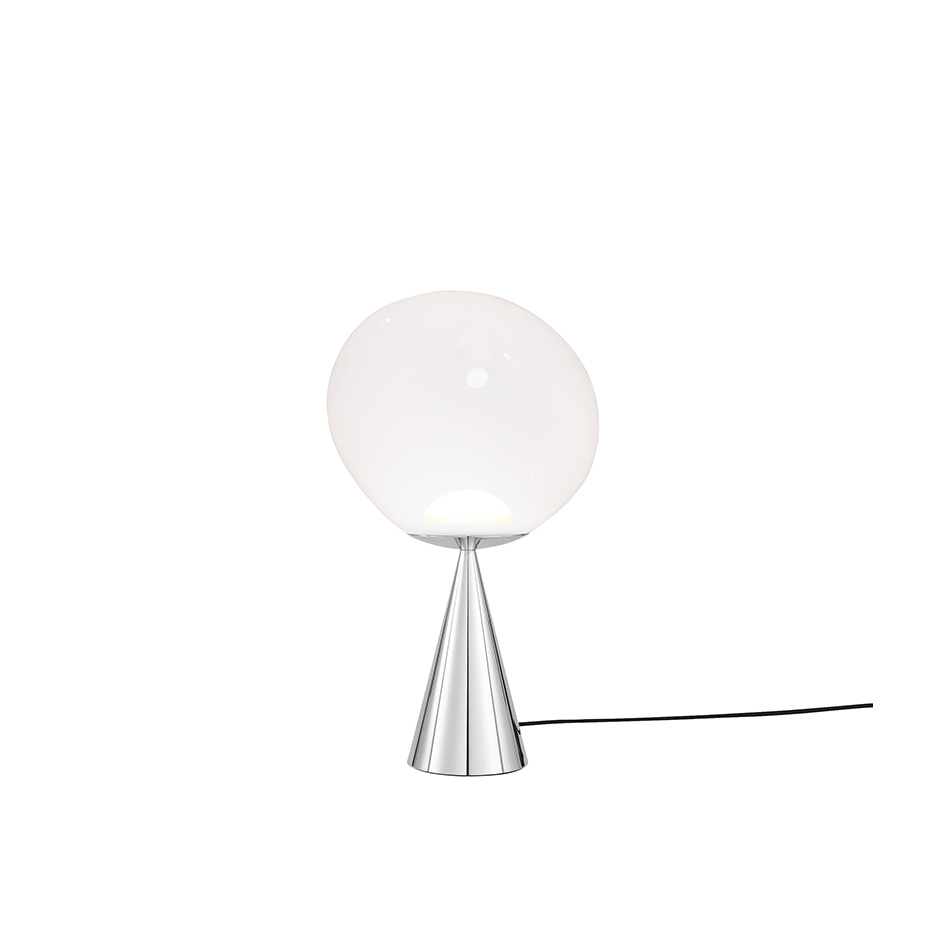 Melt Cone Fat LED Bordslampa Opalescent/Silver