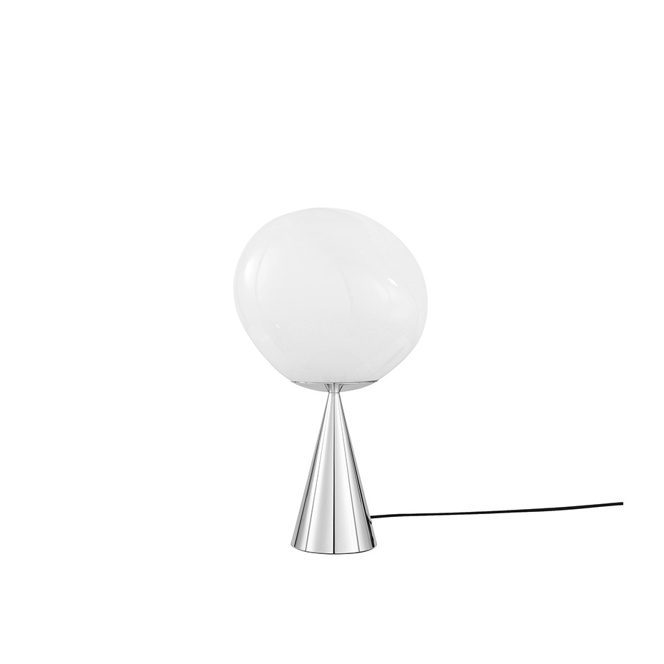 Melt Cone Fat LED Bordslampa Opalescent/Silver