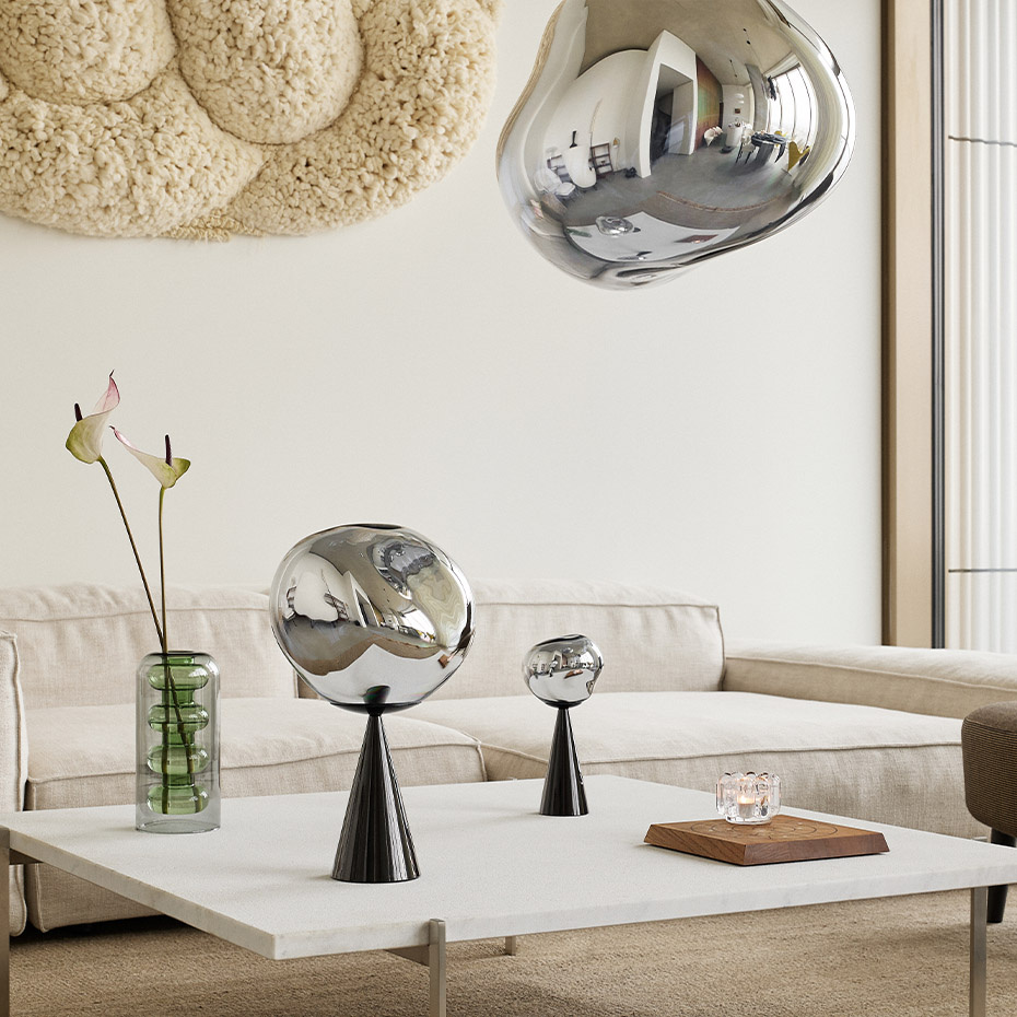 Melt Cone Fat LED Bordslampa Smoke