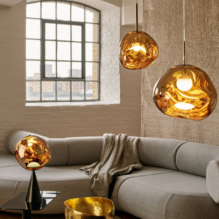 Melt Mini Pendel Gold