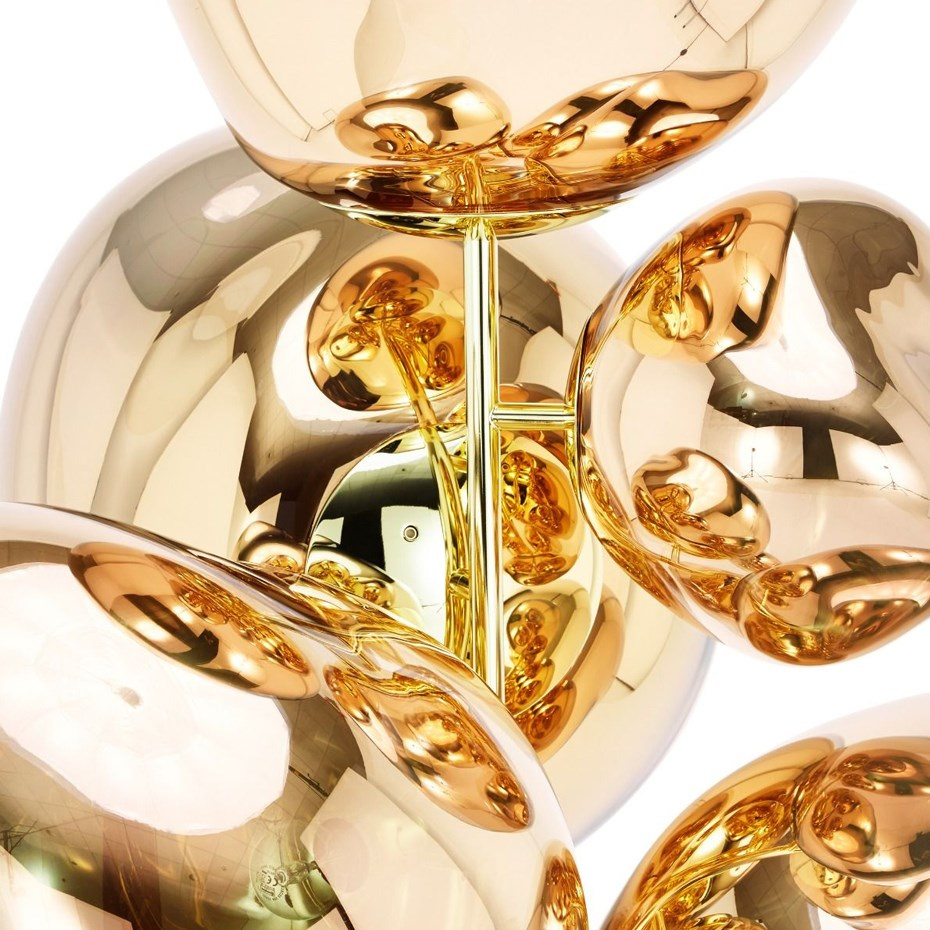 Melt Stand Chandelier Golvlampa Gold